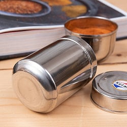 ステンレスのマサラケース・小物入れ-4号[約8.5cm×5.5cm ] - サブ4