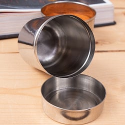 ステンレスのマサラケース・小物入れ-4号[約8.5cm×5.5cm ] - サブ5