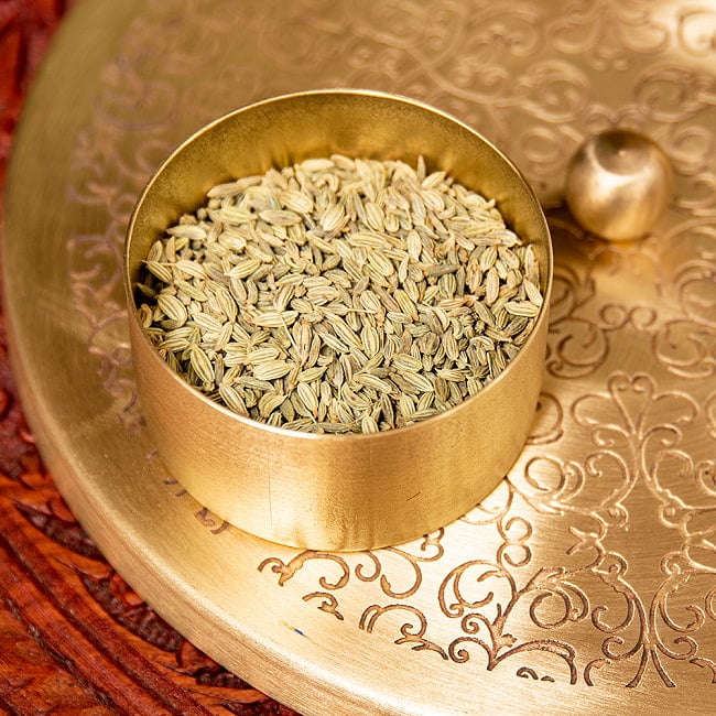 [インド品質]重厚な真鍮製 スパイスボックス マサラ ダバ 直径18cm 9 - キッチンを華やかに。