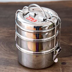 3段インド弁当箱 【高さ：約13cm】 - サブ2