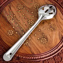 【インドの大スプーン】取り分け等に サブジスプーン 26cm - サブ4