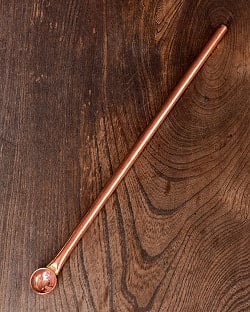 ヤジュニャ(Yajna)　護摩のルーツであるホーマ(Homa)の儀式に使われる銅のロングスプーン 長さ：約30cm - サブ2