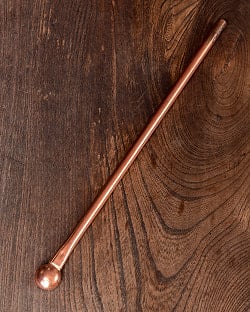 ヤジュニャ(Yajna)　護摩のルーツであるホーマ(Homa)の儀式に使われる銅のロングスプーン 長さ：約30cm - サブ4