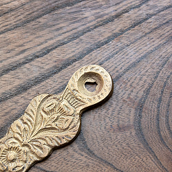 装飾が美しい　インドのブラスサーブスプーン　約37.5cm - サブ5