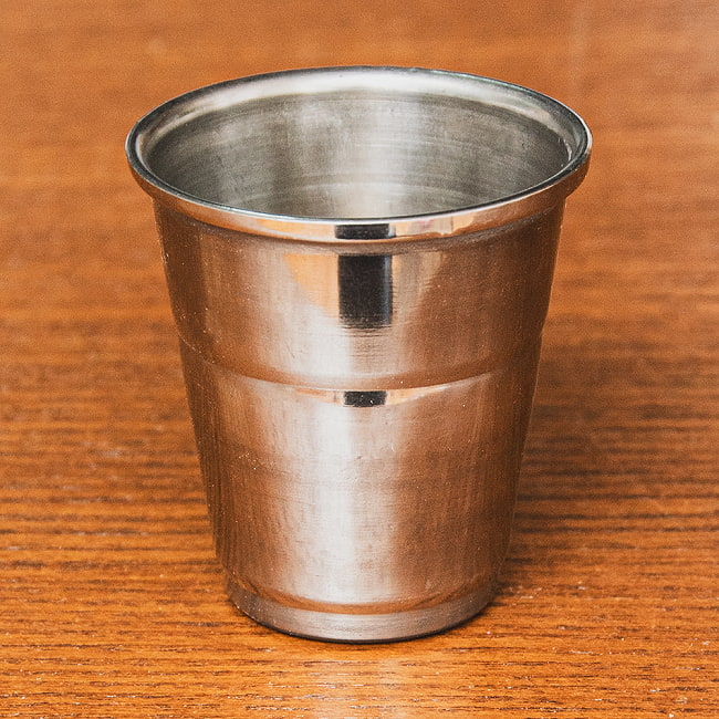 小さなステンレスのチャイカップ　ショットグラスサイズ〔約5cm 約50ml〕 6 - デザイン2