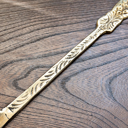 装飾が美しい　インドのブラススパチュラ　約34cm - サブ3