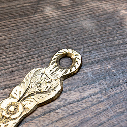 装飾が美しい　インドのブラススパチュラ　約34cm - サブ5