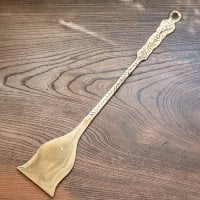 装飾が美しい インドのブラススパチュラ 約34cm