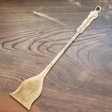 装飾が美しい インドのブラススパチュラ 約34cm