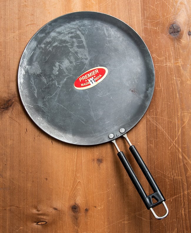 鉄製 ドーサタワ　ドーサ用フライパン 厚み：約2.5mm程度 直径：約27cm 2 - 無骨な雰囲気がたまりません！