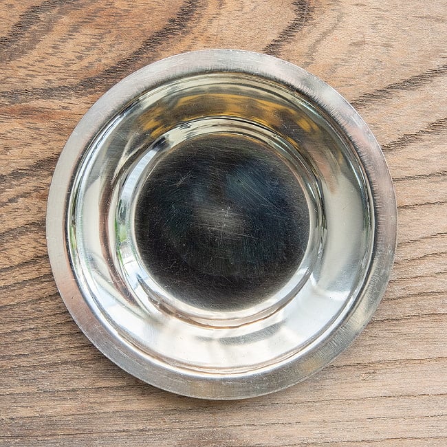 重ねられるティファン小皿　薄小皿(約7.9cm)の写真ステンレス,小皿,カレー小皿,皿,インド,
