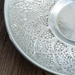 手彫り大輪花柄 エンボスアルミボウル 30cm - サブ4