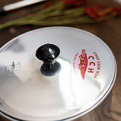 タイ屋台のアルミ片手鍋　タイの王室御用達　CCH (Chue Chin Hua)　クロコダイルブランド〔内径：約16cm 容量：約1800ml〕 - サブ3