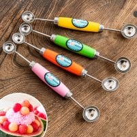 レトロカラーが可愛い! タイの果物くり抜きスプーン フルーツボーラー