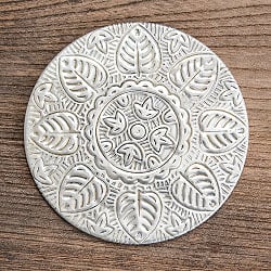 ムスリム職人の手仕事が息づく アルミコースター シンメトリーフラワー - サブ2