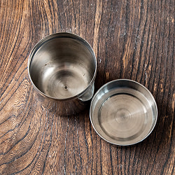 ステンレスのマサラケース・小物入れ-2号[約7cm×5cm ] - サブ3