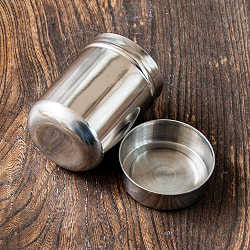 ステンレスのマサラケース・小物入れ-2号[約7cm×5cm ] - サブ4