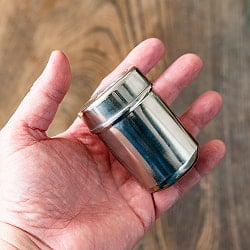 ステンレスのマサラケース・小物入れ-2号[約7cm×5cm ] - サブ5