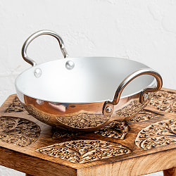 インドの食器＆鍋 アルミニウム カダイ 【直径16.5cm】 インド鍋 - サブ4