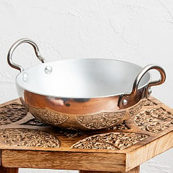 インドの食器＆鍋 アルミニウム カダイ 【直径17.5cm】 インド鍋の商品写真
