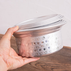 スタッキングができる　アルミハンディ4点セット　軽量で省スペース！キャンプにもオススメの食器 - サブ4