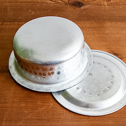 【約900cc程度】取っ手のない独特のインド鍋　バゴーナー　パティラ アルミ製 - サブ4