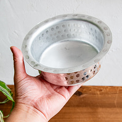 【約900cc程度】取っ手のない独特のインド鍋　バゴーナー　パティラ アルミ製 - サブ5