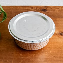 【約1L程度】 取っ手のない独特のインド鍋　バゴーナー　パティラ アルミ製 - サブ2