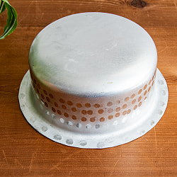 【約1.7L程度】 取っ手のない独特のインド鍋　バゴーナー　パティラ アルミ製 - サブ4