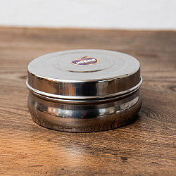 だいぶ大きめのステンレスのマサラケース・小物入れ 直径：9.5cm程度 - サブ3