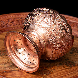 カシミールの重厚な精細彫金 脚付カトリ 高さ：9cm程度 - サブ5