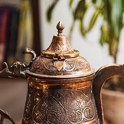 カシミールの重厚な精細彫金 カシミリ サモワール 「カワ」を沸かして楽しむ道具 高さ：30.5cm程度 - サブ2