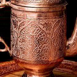 カシミールの重厚な精細彫金 水差し 銅仕上げ 高さ：29.5cm程度 - サブ2