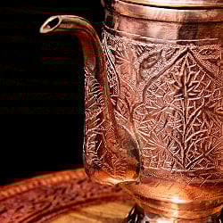 カシミールの重厚な精細彫金 水差し 銅仕上げ 高さ：29.5cm程度 - サブ5