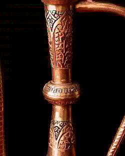 カシミールの重厚な精細彫金 エレガントな大型水差し 高さ：54cm程度 - サブ4