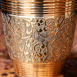 高級感のある ブラスのゴブレット ピーコック 高さ10cm - サブ2