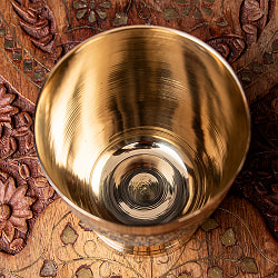 高級感のある ブラスのゴブレット ピーコック 高さ10cm - サブ3