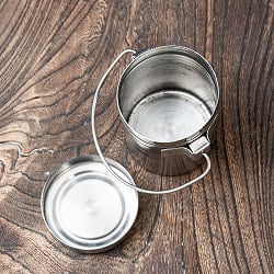 【ハンドル付き！】ステンレスのミニマサラケース・小物入れ 高さ：約6cm程度 - サブ2