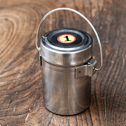 【ハンドル付き！】ステンレスのミニマサラケース・小物入れ 高さ：約6cm程度 - サブ3