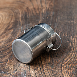 【ハンドル付き！】ステンレスのミニマサラケース・小物入れ 高さ：約6cm程度 - サブ4