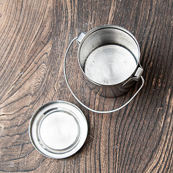 【ハンドル付き！】ステンレスのミニマサラケース・小物入れ 高さ：6.8cm程度 - サブ2