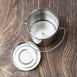 【ハンドル付き！】ステンレスのミニマサラケース・小物入れ 高さ：8.5cm程度 - サブ2