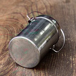 【ハンドル付き！】ステンレスのミニマサラケース・小物入れ 高さ：8.5cm程度 - サブ4