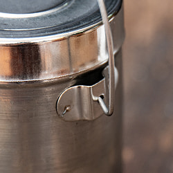 【ハンドル付き！】ステンレスのミニマサラケース・小物入れ 高さ：8.5cm程度 - サブ5