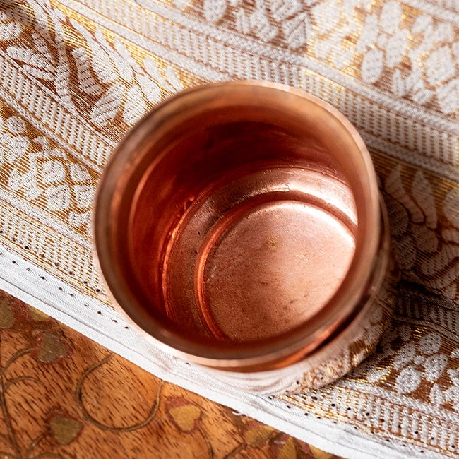 カッパーベイビーロタ　インドの水さし【銅製】　No.1[約4.7cm×約4.6cm] 約60ml 3 - 中の写真です