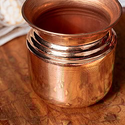 カッパーロタ　インドの水さし【銅製】　No.3[約6.7cm×約7cm] 約180ml - サブ2