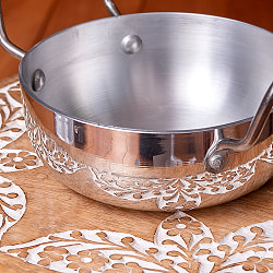 インド鍋 アルミニウム 調理用カダイ【直径：約15cm　約700ml】 - サブ2