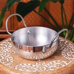 インド鍋 アルミニウム 調理用カダイ【直径:約15cm 約700ml】