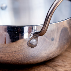 インド鍋 アルミニウム 調理用カダイ【直径：約16.5cm　約1100ml】 - サブ4