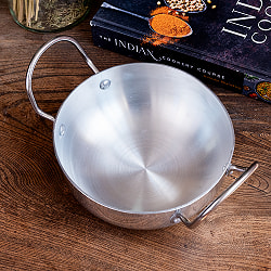 インド鍋 アルミニウム 調理用カダイ【直径：約16.5cm　約1100ml】 - サブ5